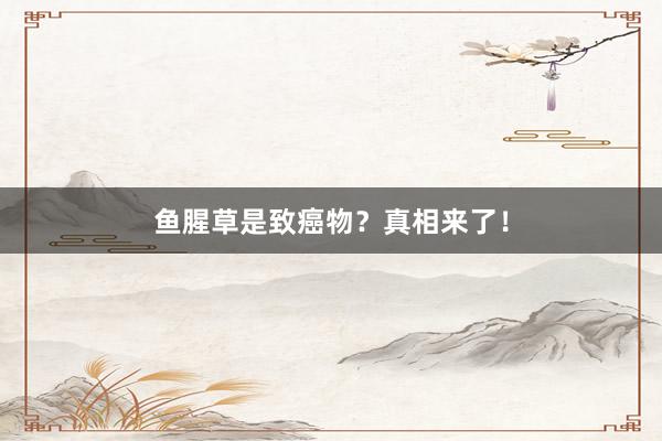 鱼腥草是致癌物？真相来了！